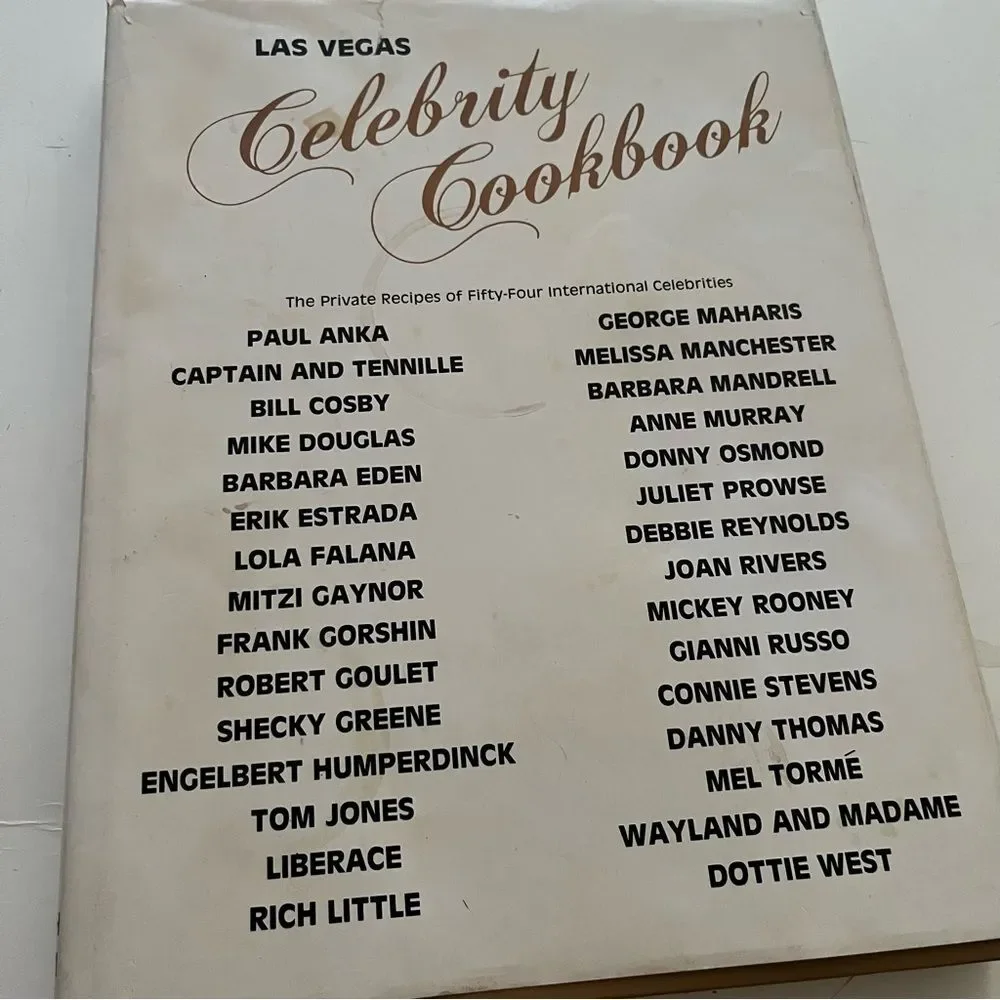 LAS VEGAS Celebrity Cookbook 1 Vintage Hardcover 1 Spiral Paperback COLLECTIBLE